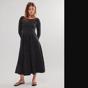 FREE PEOPLE Women Black Two Timin Midi Dress Size XS, S or L NWOT 168$